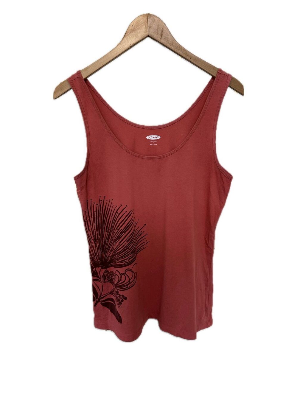 Haku Originals Hawaiian Liko Lehua Blossom Old Navy First Layer Tank Top L